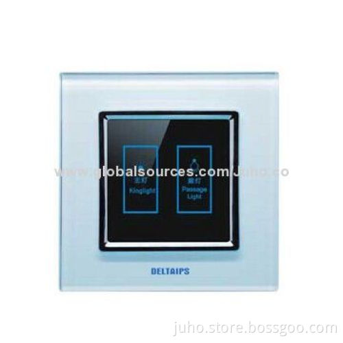 2-gang intelligent touch panel light switch, hotel smart light switch